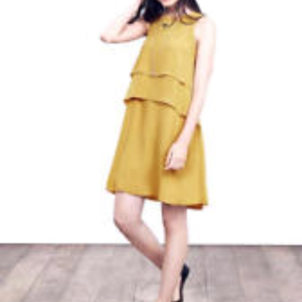 Banana republic mustard dress